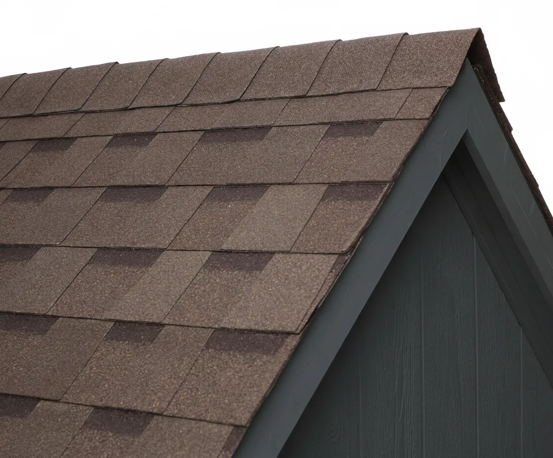 Dark Gray house with Brown roof using Pinnacle Pristine HEATHERBLEND