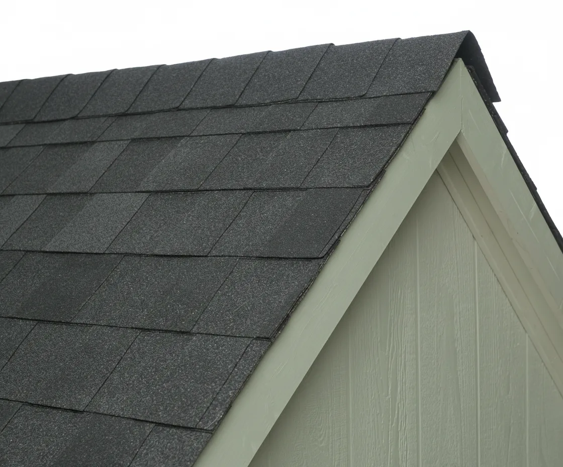 Sage Green house with Charcoal roof using Pinnacle Pristine BLACK SHADOW