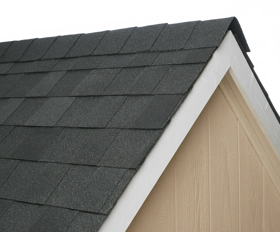 Tan house with Charcoal roof using Pinnacle Pristine BLACK SHADOW