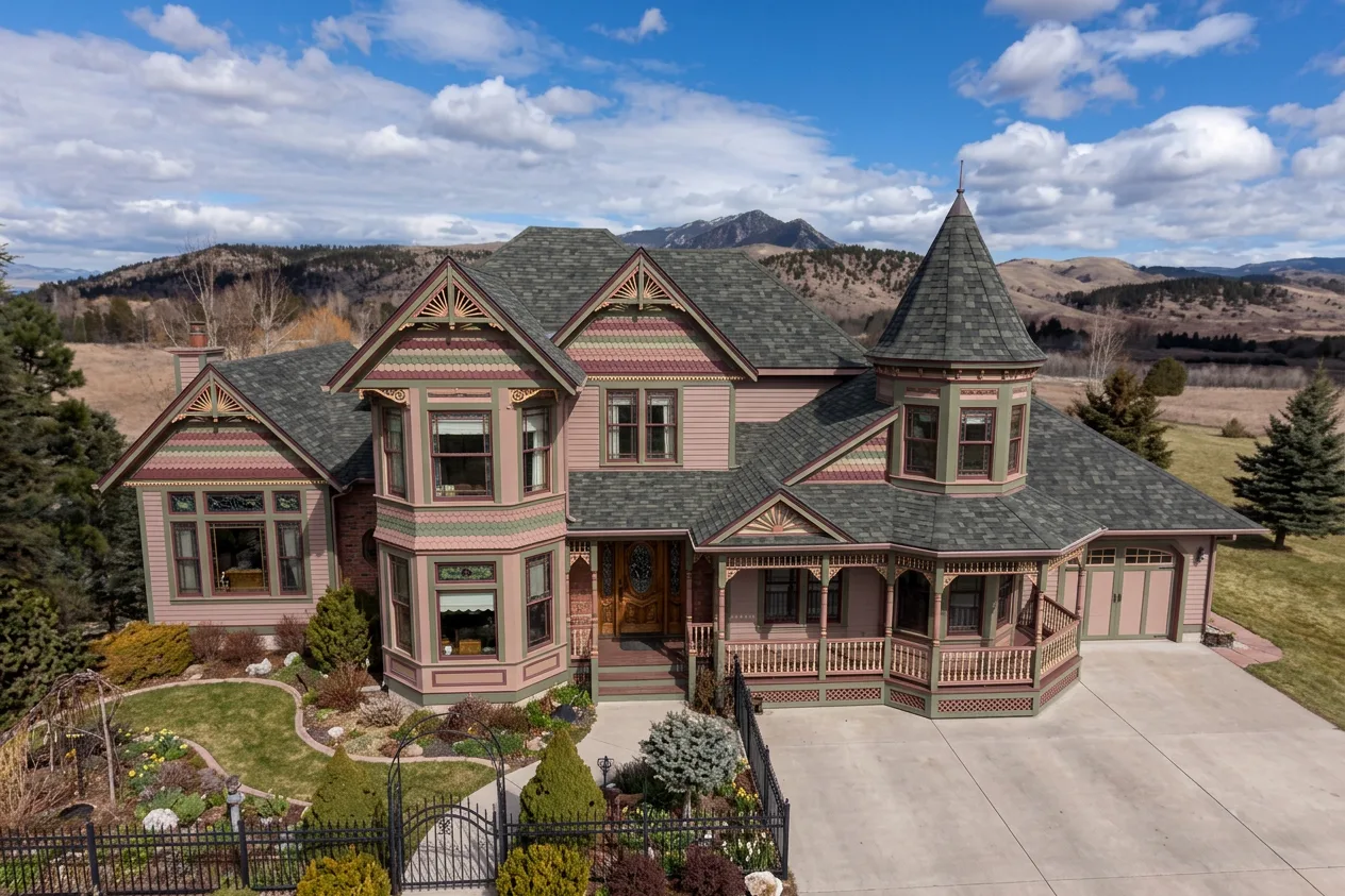 Victorian home with Charcoal roof -- Malarkey Legacy Storm Grey (right-34)