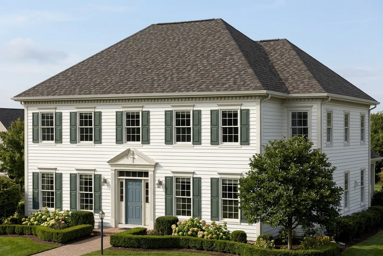 Florida home with Landmark Pro Max Def Driftwood roof