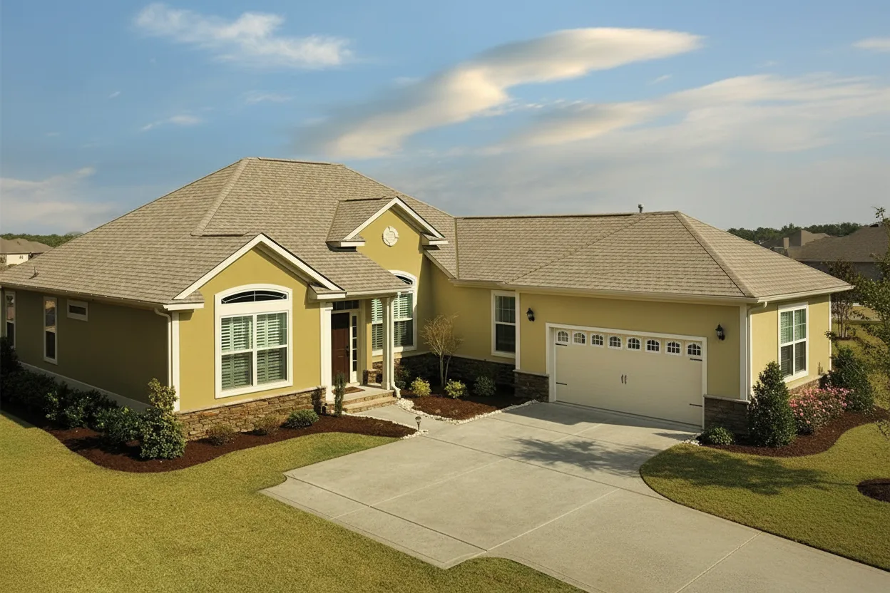 Florida home with Timberline HDZ Golden Amber roof