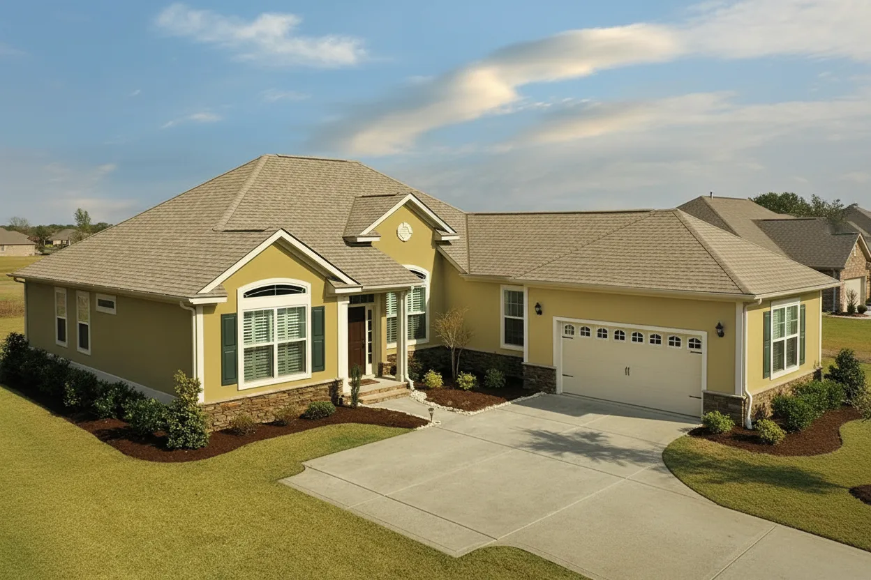 Florida home with Timberline HDZ Golden Amber roof