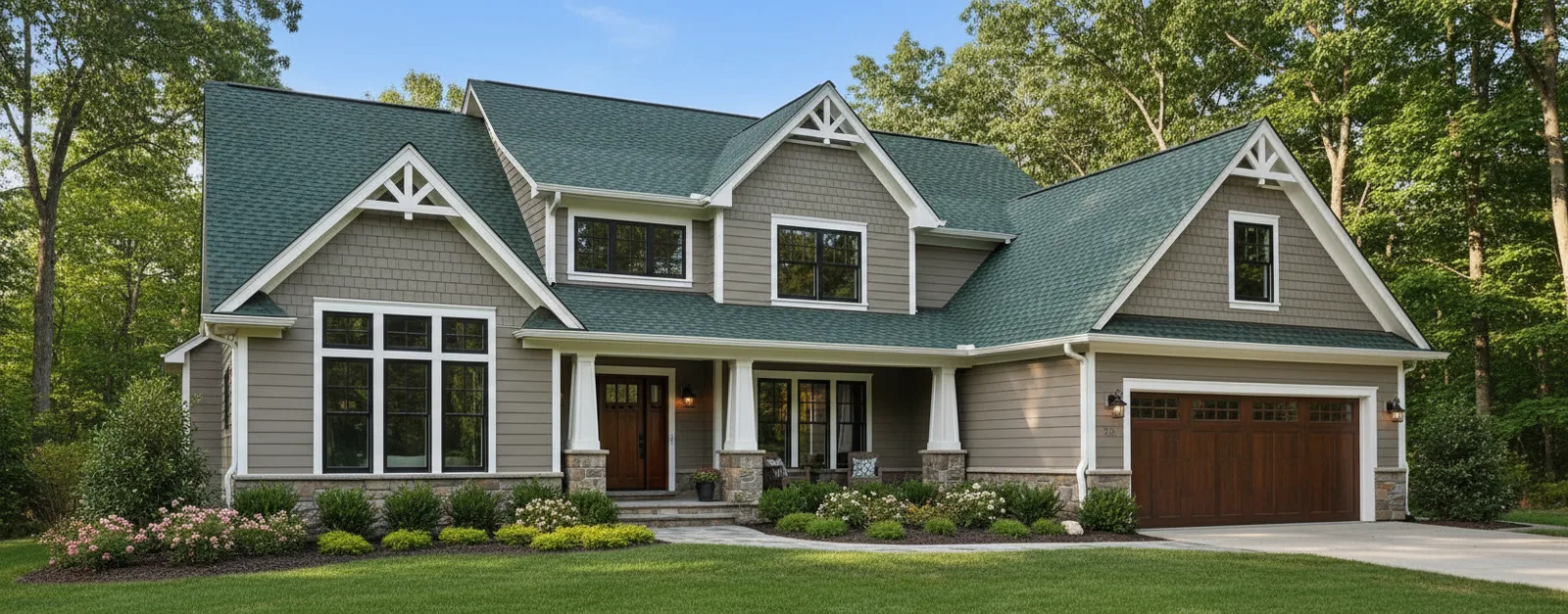 Florida home with Timberline HDZ Hunter Green roof